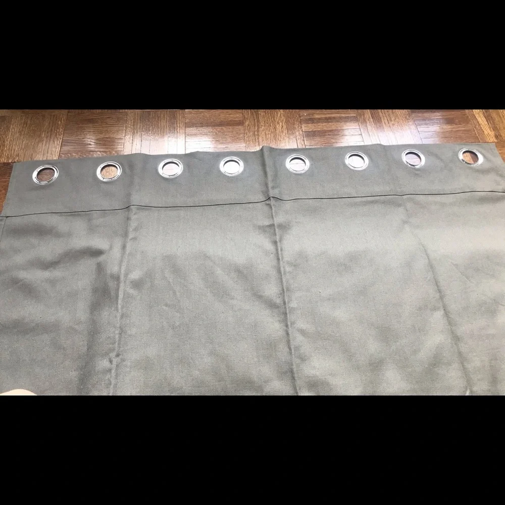 West Elm Curtain Panel Window Gray Pattern solid single long grey grommet ring